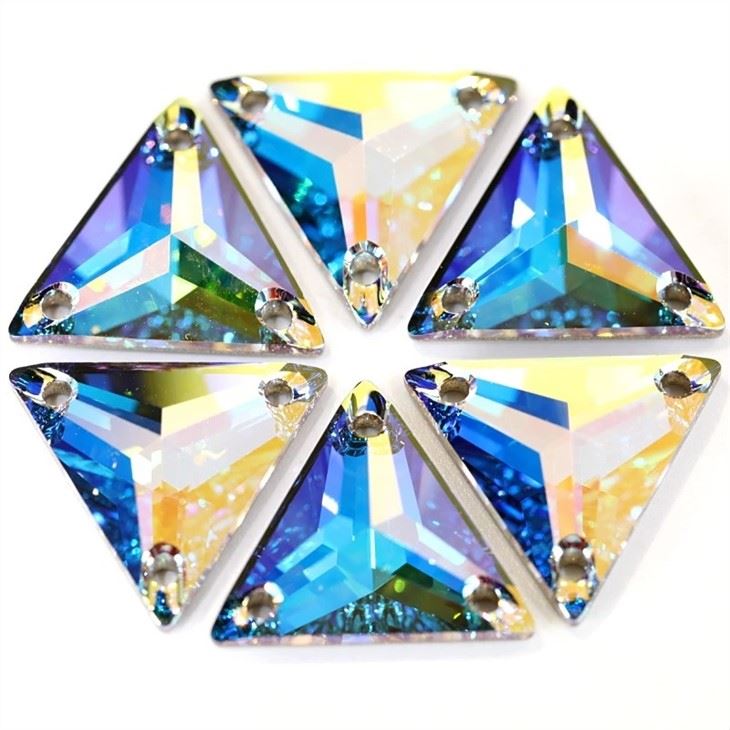AB Triangle Sew On Rhinestones